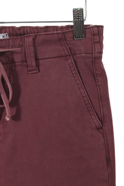 Paige Women Jogger Pants Red Drawstring Cotton Blend Size 25