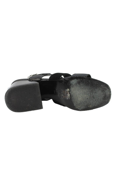 Rag & Bone Womens Block Heel Leather Ankle Strap Sandals Black Size 37.5