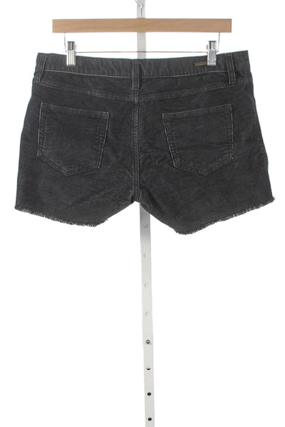 Carve Designs Womens Cut-Off Shorts Black Organic Cotton Button Size 6