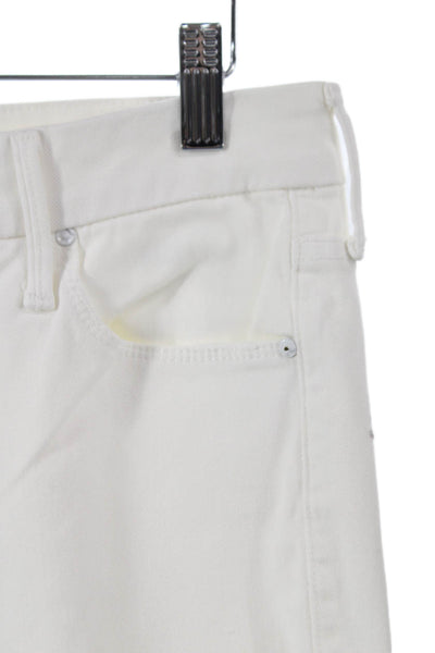 Mother Womens Skinny Jeans White Cotton Size 30