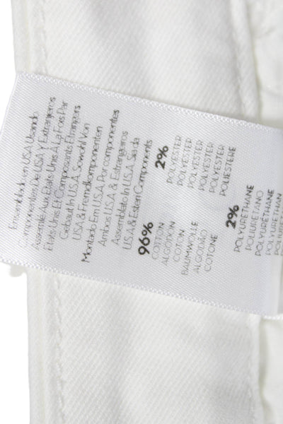 Mother Womens Skinny Jeans White Cotton Size 30