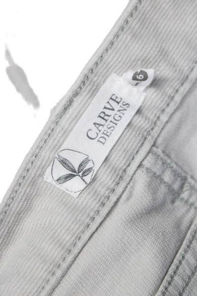 Carve Designs Womens Cut-Off Shorts Gray Organic Cotton Size 6