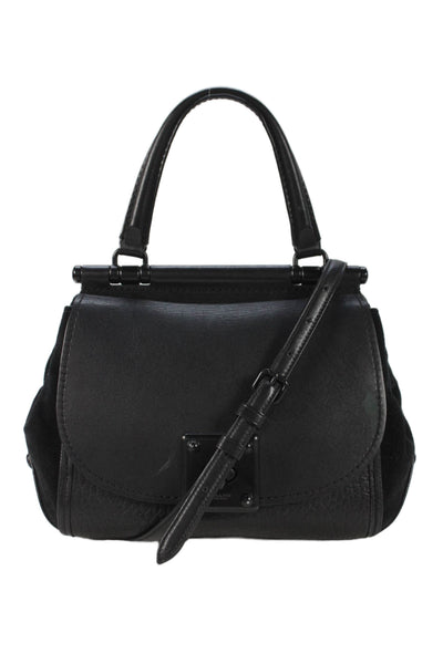 Coach Womens Leather Drifter Top Handle Shoulder Handbag Black