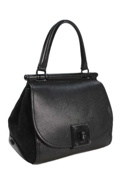 Coach Womens Leather Drifter Top Handle Shoulder Handbag Black