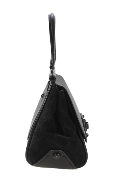 Coach Womens Leather Drifter Top Handle Shoulder Handbag Black