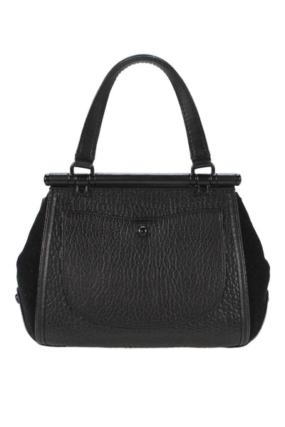 Coach Womens Leather Drifter Top Handle Shoulder Handbag Black