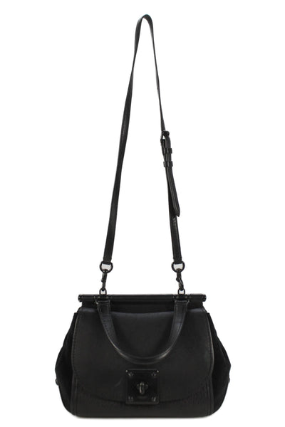 Coach Womens Leather Drifter Top Handle Shoulder Handbag Black