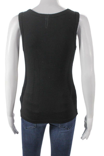 ASKKNY Womens Basic Henley Sleeveless Tank Black Size 1