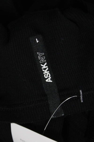 ASKKNY Womens Basic Henley Sleeveless Tank Black Size 1