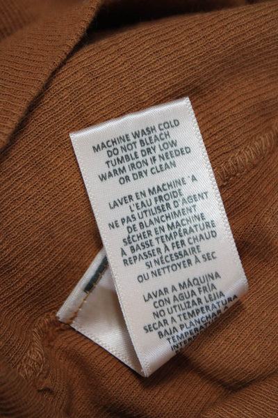 Re/Done Womens Basic Brown Cotton Scoop Neck Sleeveless Tank Size XS