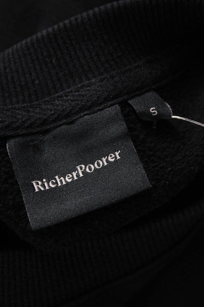Richer Poorer Womens Black Pullover Sweatshirt Crew Neck Long Sleeve Size S