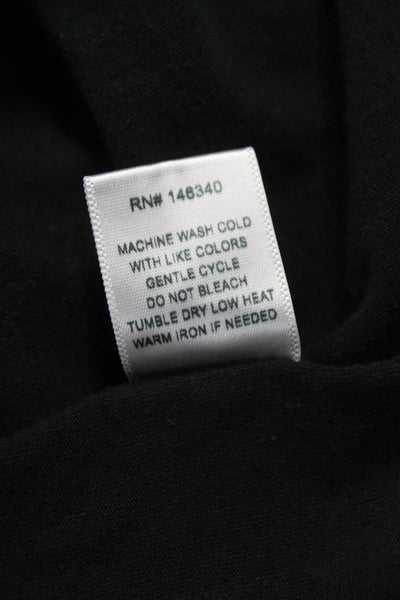 Amo Unisex Basic T-Shirt Black 100% Cotton Crew Neck Sleeveless Solid Size S