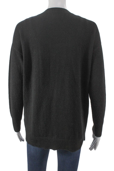 Naadam Womens Cashmere V-Neck Cardigan Black Long Sleeve Size XS
