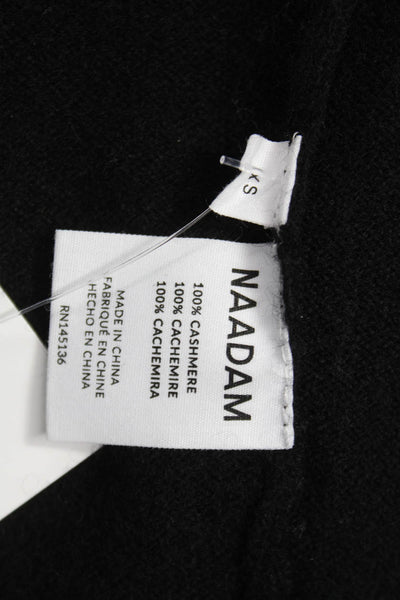 Naadam Womens Cashmere V-Neck Cardigan Black Long Sleeve Size XS