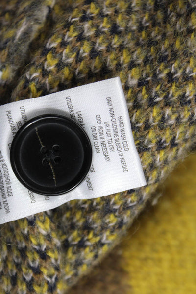 Re/Done Womens Multicolor Argyle Wool Blend V Neck Cardigan Preppy Size XS
