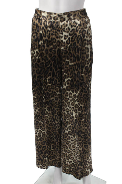 Nili Lotan Unisex Dress Pants Silk Animal Print Multicolor Size XS
