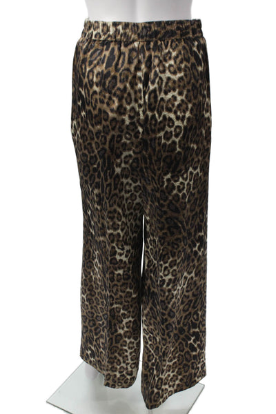 Nili Lotan Unisex Dress Pants Silk Animal Print Multicolor Size XS