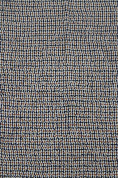 Madewell Unisex Adults Wool Blend Grid Print Square Scarf Beige Size 28X28"