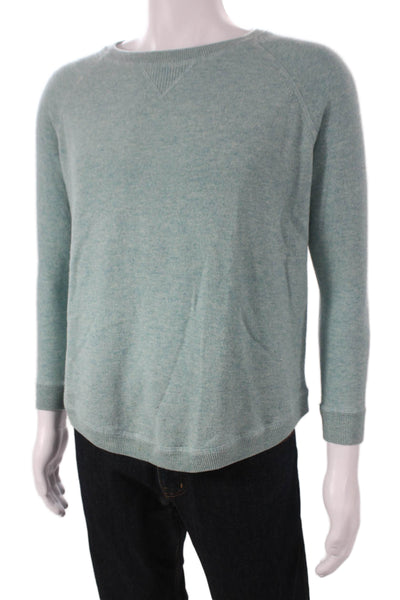 Kinross Cashmere Mens Pullover Sweater Crew Neck Blue Size S