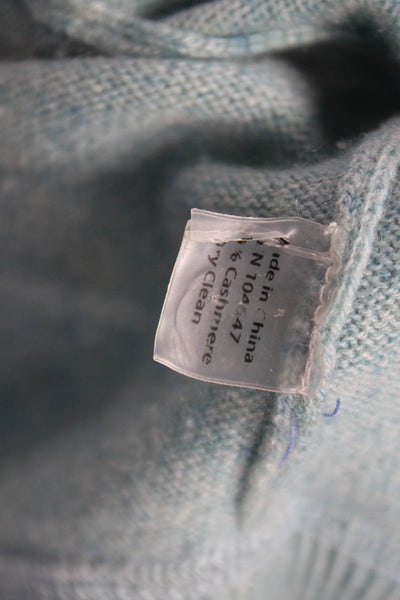 Kinross Cashmere Mens Pullover Sweater Crew Neck Blue Size S