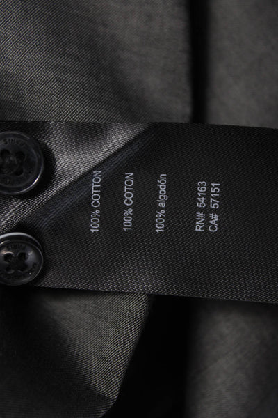 Karl Lagerfeld Mens Dress Shirt Gray 100% Cotton Button Up Long Sleeve Size XL