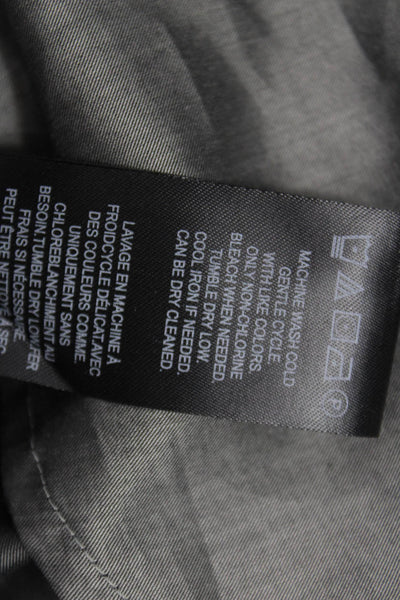 Karl Lagerfeld Mens Dress Shirt Gray 100% Cotton Button Up Long Sleeve Size XL