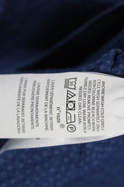 Polo Ralph Lauren Mens Textured Cotton Collar Button Down Shirt Blue Size XL