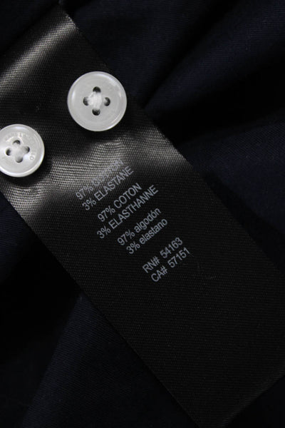 Karl Lagerfeld Mens Blue Geometric Dress Shirt Button Up Long Sleeve Size XL