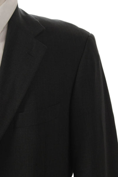 Boss Hugo Boss Mens 2 Piece Suit Jacket Gray Virgin Wool Business Size 38