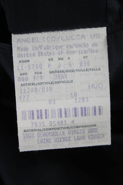 Boss Hugo Boss Mens 2 Piece Suit Jacket Gray Virgin Wool Business Size 38