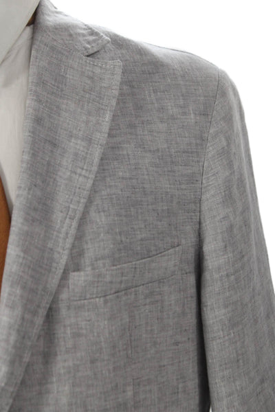 Boss Hugo Boss Mens Gray Linen Blazer Size 40