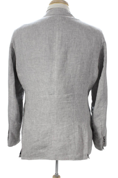 Boss Hugo Boss Mens Gray Linen Blazer Size 40