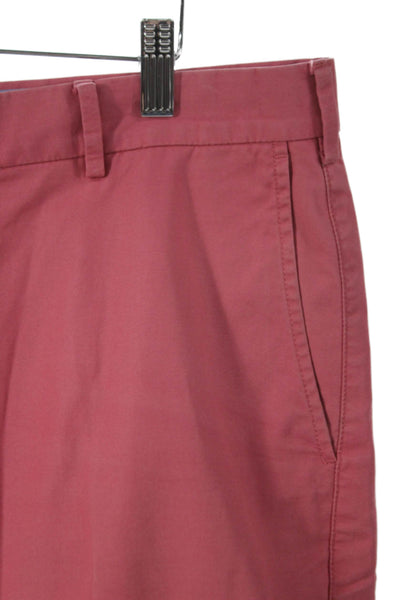 Peter Millar Mens Chino Shorts Pink Cotton Golf Zip Size 36