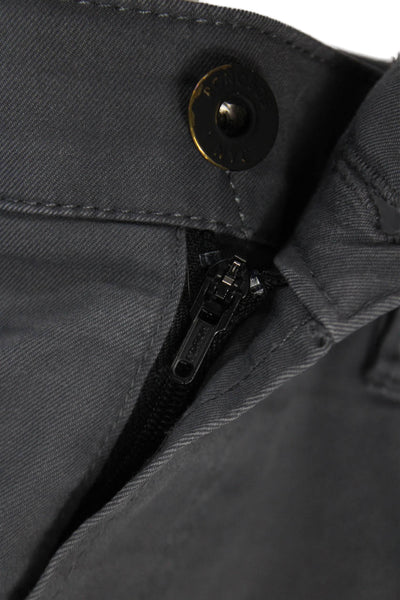 Bonobos Mens Gray Chino Pants Button Fly Cotton Blend Casual Size 33
