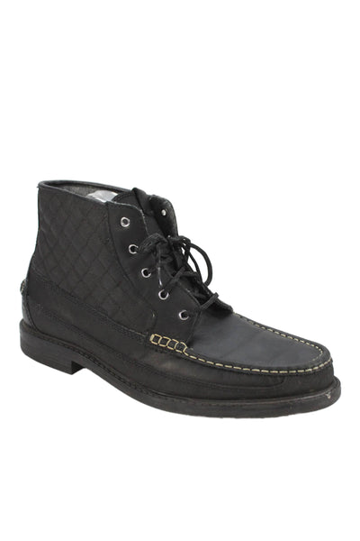 Pinch Maine Classic Cole Haan Mens Quilted Boat Boots Shoes Black Size 10M