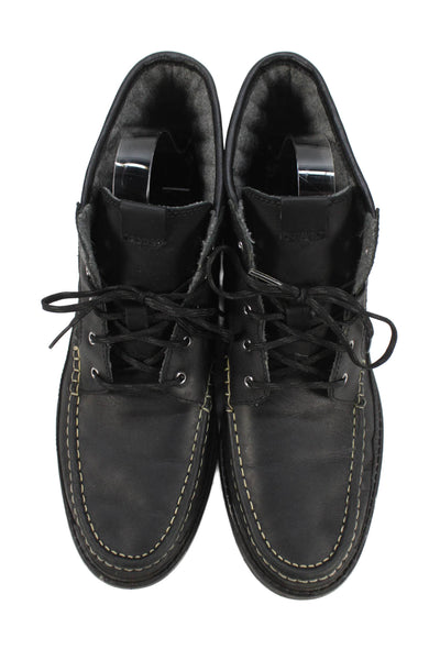 Pinch Maine Classic Cole Haan Mens Quilted Boat Boots Shoes Black Size 10M
