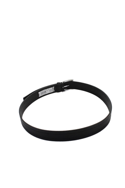 Hugo Boss Men's Leather Buckle Closure Belt Black Size 44