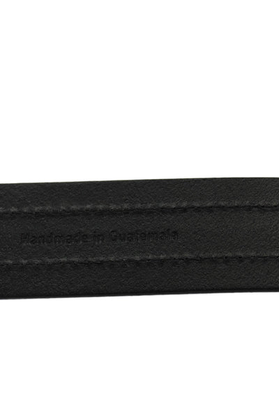 Hugo Boss Men's Leather Buckle Closure Belt Black Size 44