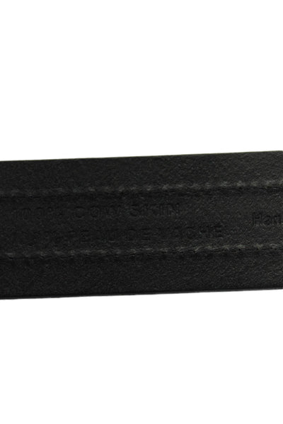 Hugo Boss Men's Leather Buckle Closure Belt Black Size 44