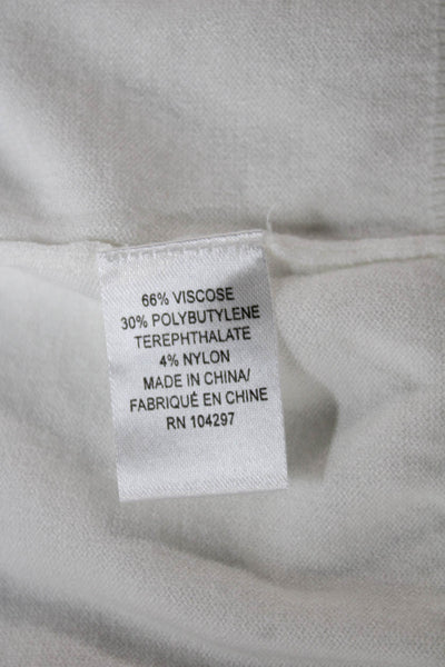 Milly Women Halter Viscose Tank Top White Sleeveless Elegant Size M