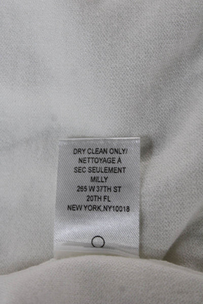 Milly Women Halter Viscose Tank Top White Sleeveless Elegant Size M