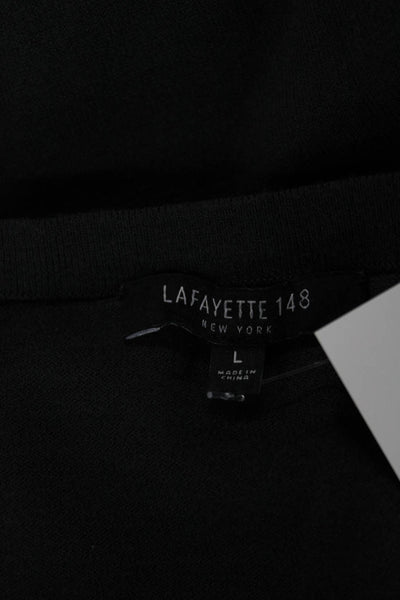 Lafayette 148 New York Women Basic Scoop Neck Viscose Tank Gray Size L