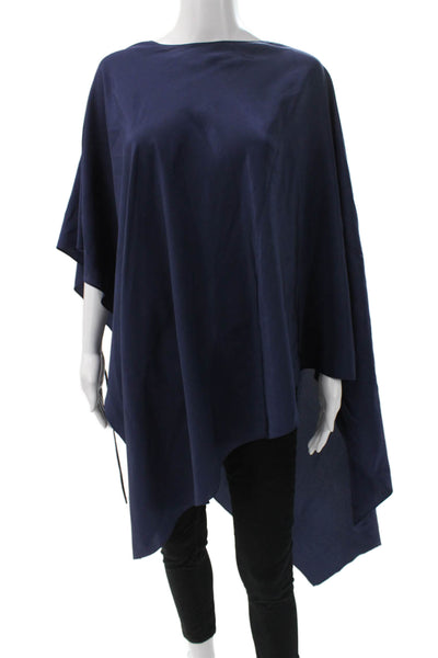 Lily Pulitzer Women Silk Blue Blouse Round Neck Solid Size S