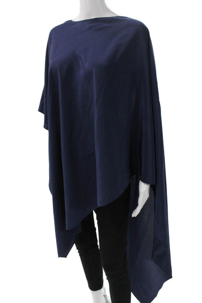 Lily Pulitzer Women Silk Blue Blouse Round Neck Solid Size S
