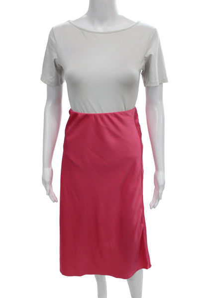 J Crew Womens Pink Straight Pencil Skirt Midi Polyester Size 2XS