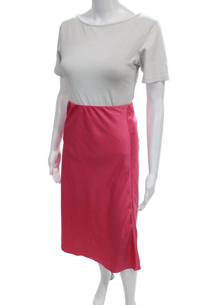 J Crew Womens Pink Straight Pencil Skirt Midi Polyester Size 2XS