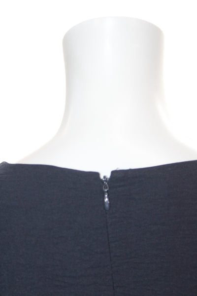 DKNY Womens Wrap Dress Blue V Neck Tie 3/4 Sleeve Polyester Size 6