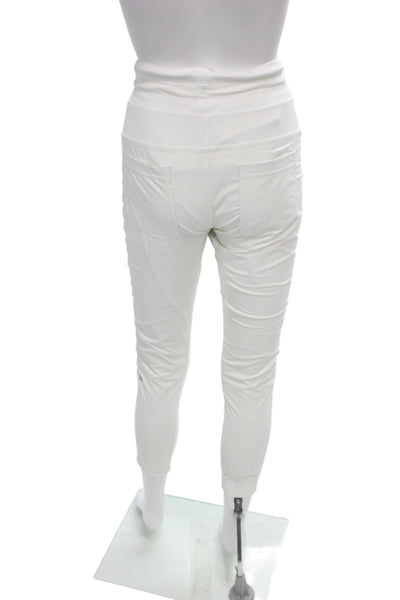 Lululemon Womens White Activewear Pants Drawstring Synthetic Blend Size 2
