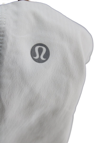 Lululemon Womens White Activewear Pants Drawstring Synthetic Blend Size 2