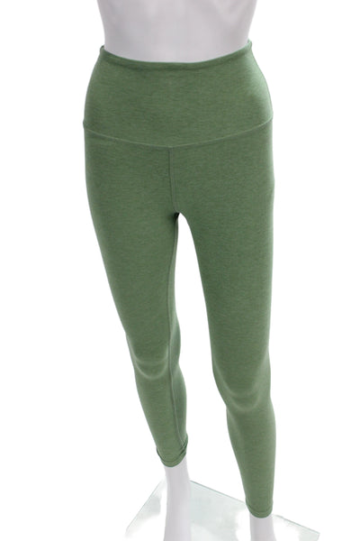 Beyond Yoga Womens Green Solid Polyester Ankle Leggings Size XS